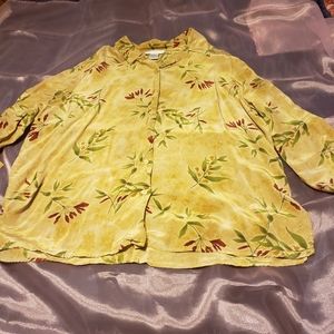 August Max Woman 2X Silk Blouse EUC